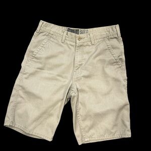 Free World W32 khaki cotton/polyester front zip/button with front/back pockets